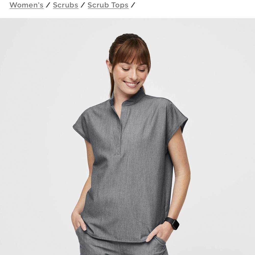 Figs Gray Women's Scrub set Top/bottom